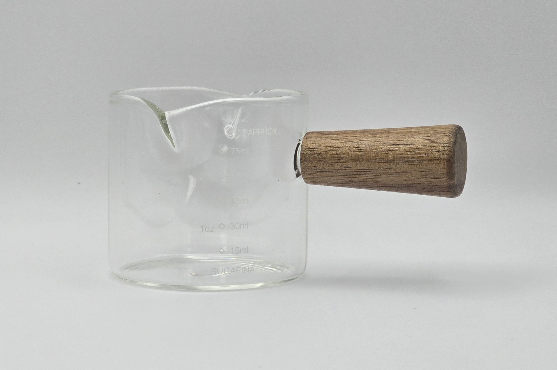 Glass Measuring Cup with Wood Handle